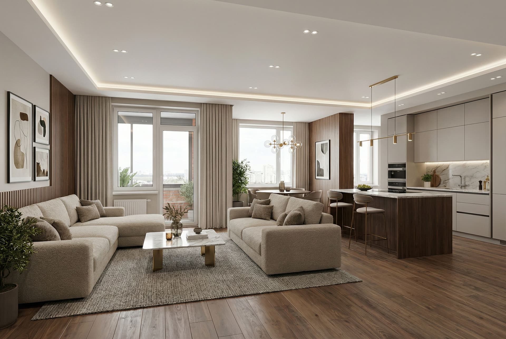 Готовый интерьер